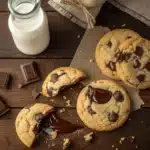 chewy mayonnaise chocolate chip cookies on wire rack