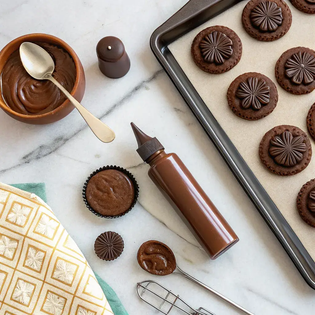 chocolate drizzle tools for cookies