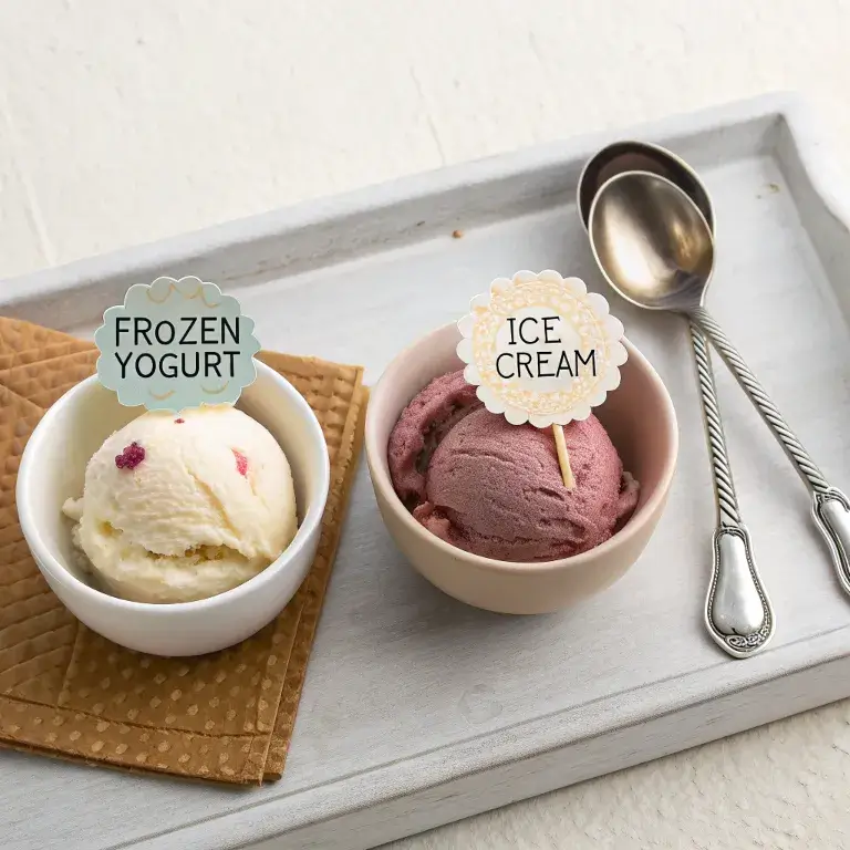 frozen yogurt vs ice cream comparison