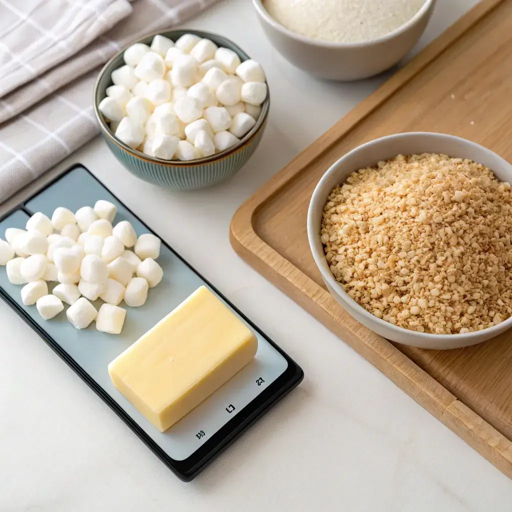 Gluten-free ingredients for Rice Krispie Treats on counter