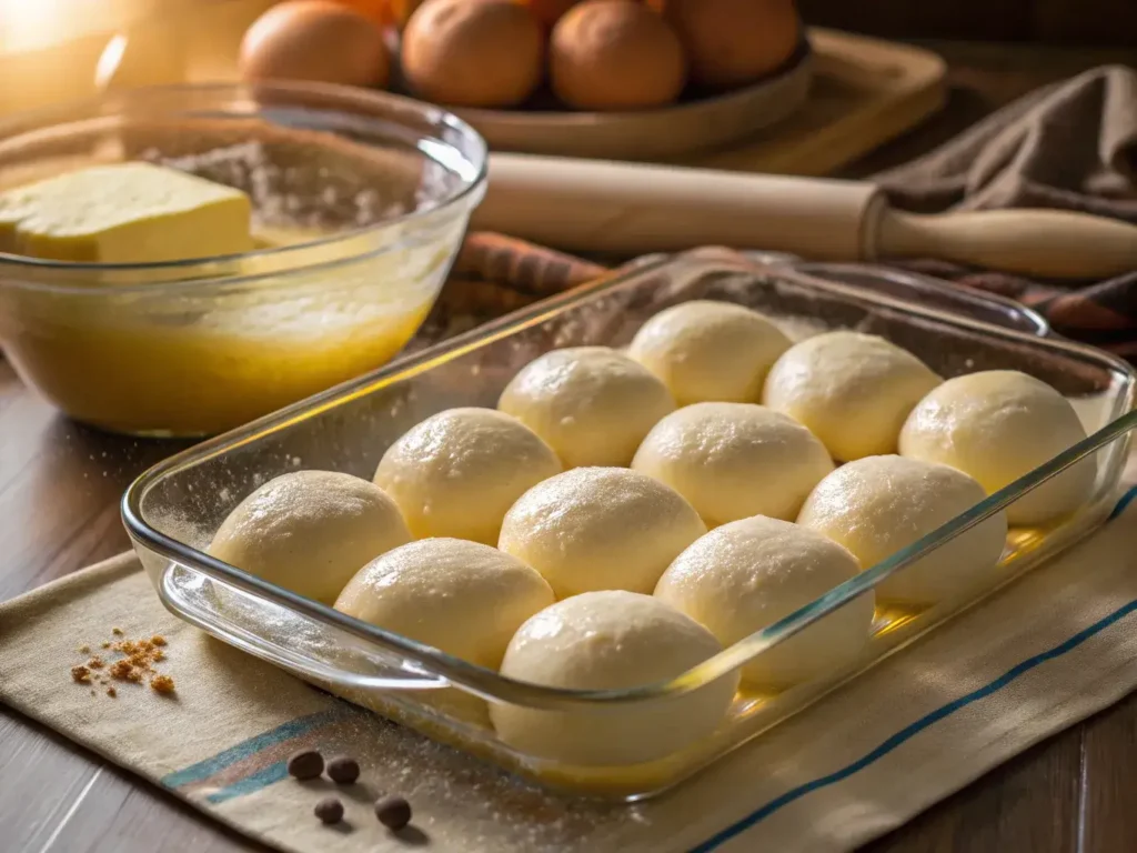 gluten free Hawaiian dough before baking