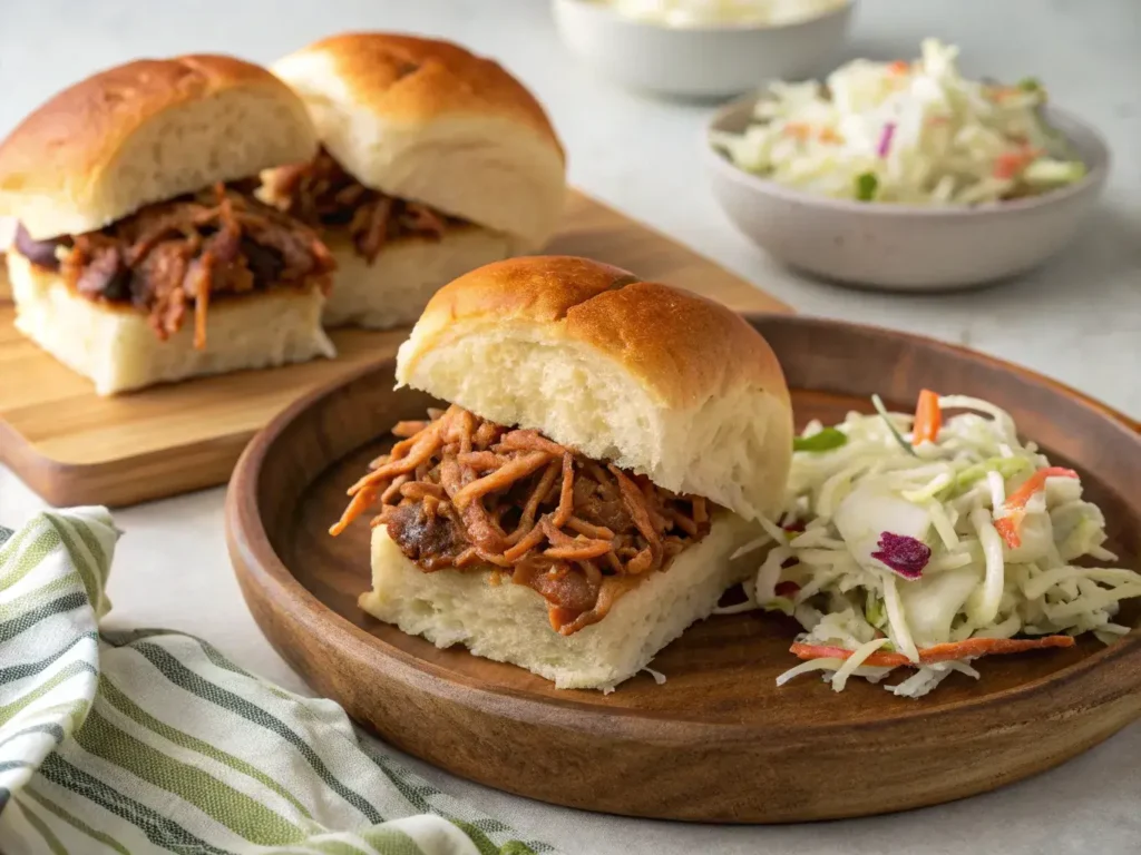 gluten free Hawaiian bread sliders with BBQ