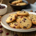 Traditional Canadian fruit cookie with raisins and currants